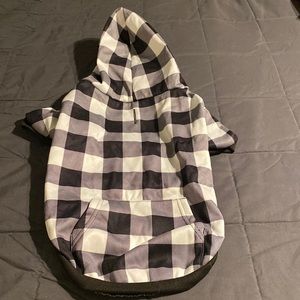 KoolTail Black and White Checked Doggie SweatShirt